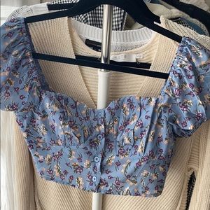 Nasty Gal Cropped Blouse